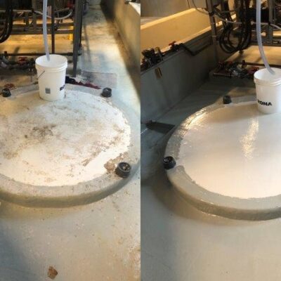 chemical clean before and after